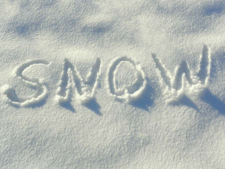 Letters in the snowの写真素材