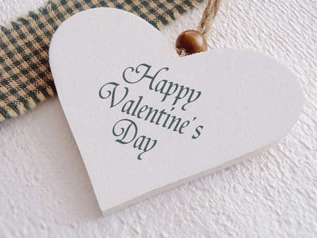 Wooden heart for valentines dayの写真素材