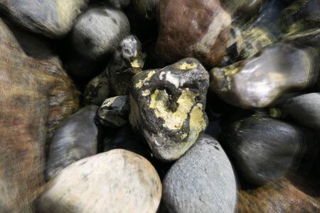 Heart shape in the stoneの写真素材