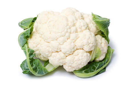 Cauliflower on white backgroundの写真素材