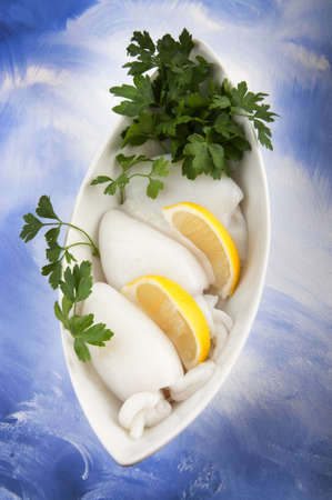 Seppioline con prezzemolo e limoneの写真素材