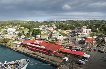 Republic of Trinidad and Tobago - Portual district - Tobago island - Scarborough city - Caribbean seaのeditorial素材
