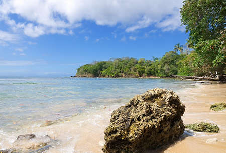 Republic of Trinidad and Tobago - Tobago island - Mt. Irvine bay - Tropical beach of Caribbean seaの写真素材