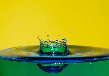 Macro of drop movementの写真素材