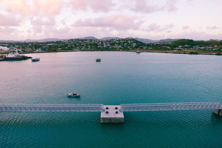 Saint John's harbor at sunrise - Antigua and Barbuda - Caribbean tropical sea