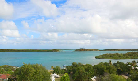 Antigua island and coastline - Saint John's - Antigua and Barbuda - Caribbean tropical seaの写真素材