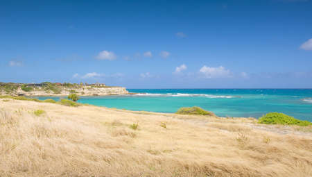 Devil's Bridge bay - Caribbean tropical sea - Antigua and Barbudaの写真素材