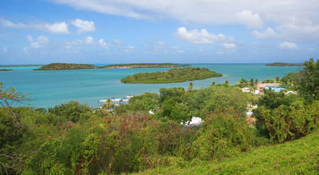Mercers Creek bay Atlantic Ocean coast - Caribbean tropical sea - Saint John's - Antigua and Barbudaの写真素材