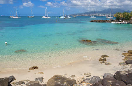 Anse Mitan - Fort-de-France - Martinique - Tropical island of Caribbean Seaの写真素材