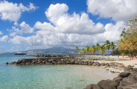 Anse Mitan - Fort-de-France - Martinique - Tropical island of Caribbean Seaの写真素材