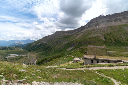 View of the refuge Elisabetta Val Veny - Courmayeur - Valle d'Aosta - Italyの写真素材
