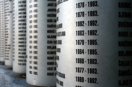 Siege memorial in Sarajevo