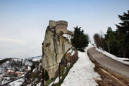 View of the Fortress of San Leo. italyのeditorial素材