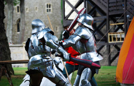 Knight fight in the yard of the London Towerのeditorial素材
