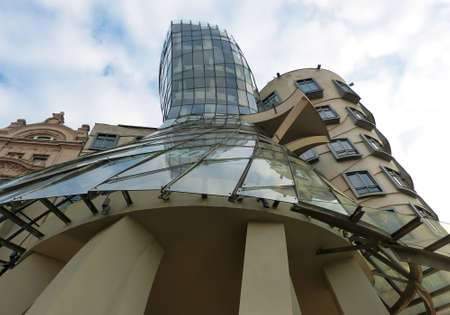 Dancing House, also called Ginger and Fred palace. Prague.