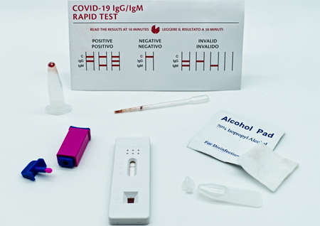 Covid-19 IgG / IgM Rapid Kit Test. SARS-CoV2 Serological Kit Testの写真素材