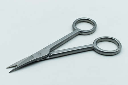 Scissors for cutting nails isolated on white background.