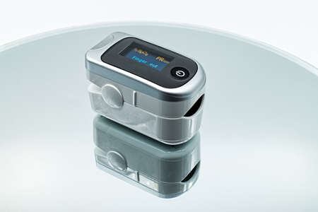 Digital Oximeter isolated on white background.