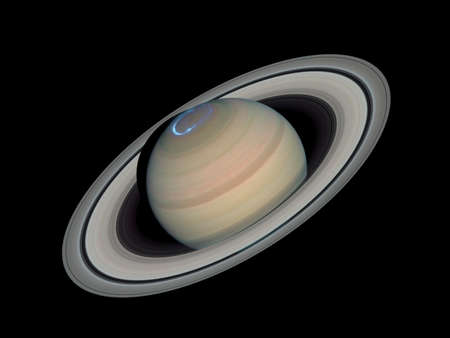 Planet Saturn and his spectacular rings.の写真素材