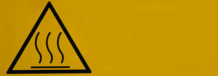 Caution Hot Surface Warning Sign Symbol. No text.