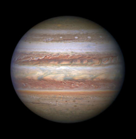 Planet Jupiter in natural colors.