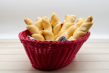 Italian bread Crocetta Ferrarese. Traditional bread from Ferrara, also known as: pair of Ferrara,...