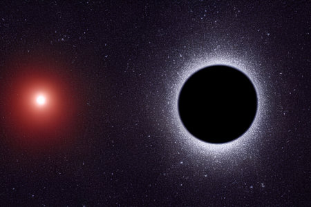 Star orbit around Black Hole. Generative Artificial Intelligence.