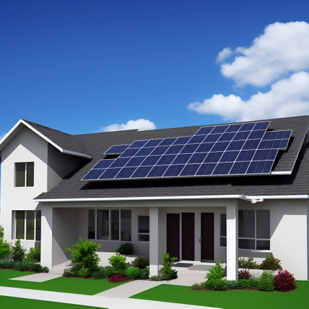 Solar Panels for renewable electrical energy production. Generative Artificial Intelligence.