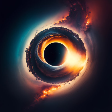 A Black Hole in rotation. Generative Artificial Intelligence.の素材