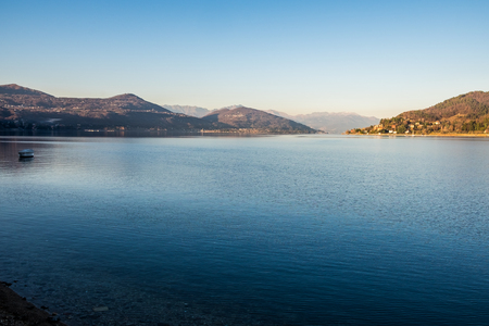 Landscape of Lago Maggiore, Italyの写真素材