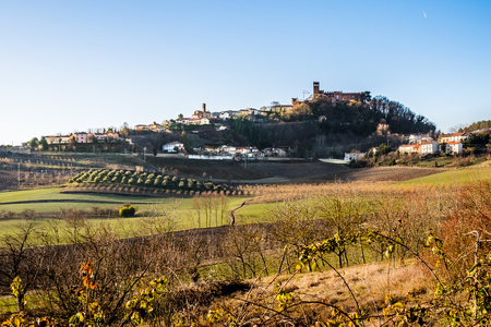 A landscape of the Monferrato, Italyの写真素材
