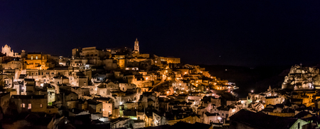 Panoramic view of Matera, Italyの写真素材