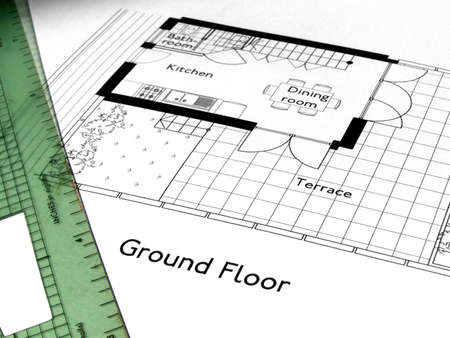 Technical architectural CAD drawing