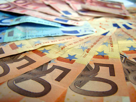 Euro banknotes money