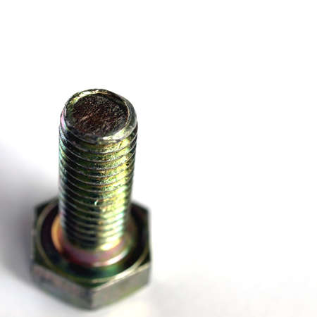 Bolt industrial steel hardware isolated with copyspaceの写真素材