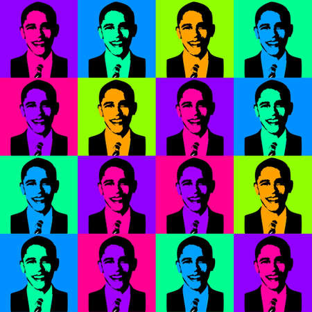 President Obama in pop art styleのeditorial素材