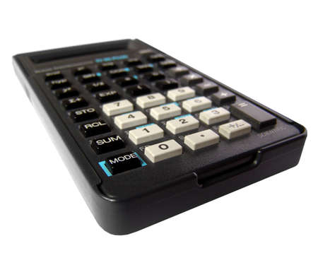 Pocket calculator isolated over a white background