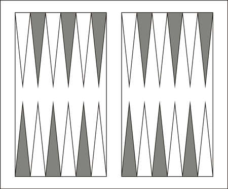 Vector illustration of a Backgammon game board