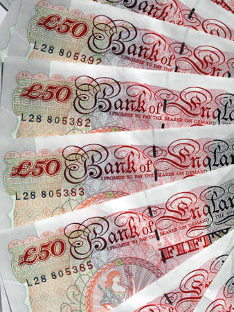 Detail of British Pounds banknotes moneyの写真素材