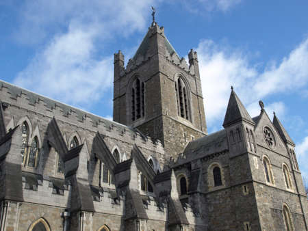 Christ Church in Dublin, gothic architecture styleの写真素材