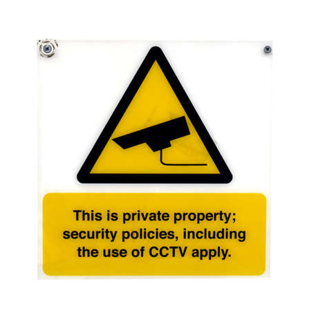 Sign of CCTV closed circuit surveillance cameras