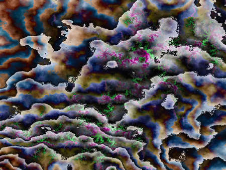 computer generated abstract coloured fractal background illustration