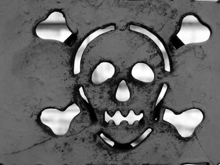 Signal of danger of death by electrocution following an electric shockの写真素材