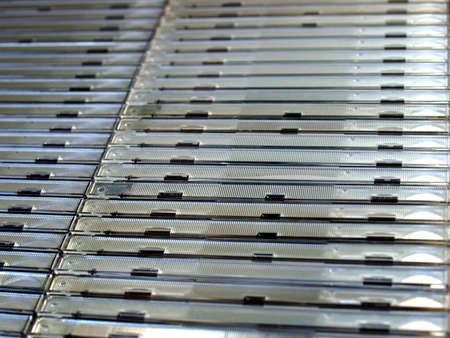 Collection of jewel case CD and DVDの写真素材