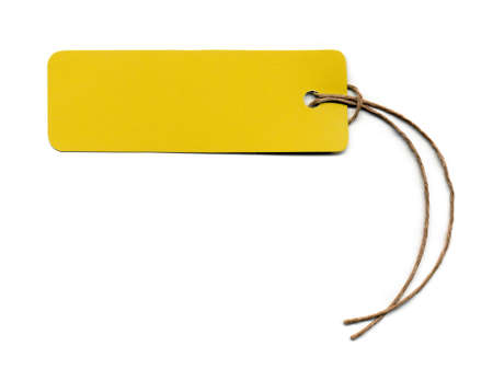 Price tag or address label with string