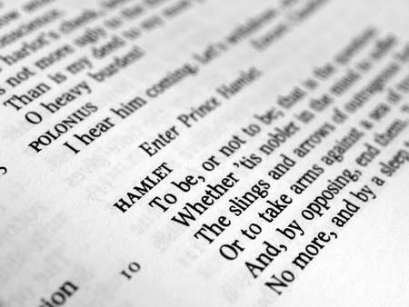 Shakespeare's Hamlet To be or not to beの写真素材