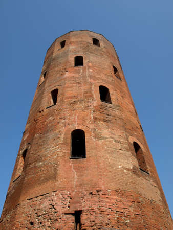 Porte Palatine Roman gates in Turin, Italyの写真素材