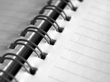 Detail of a blank page on a notebookの写真素材