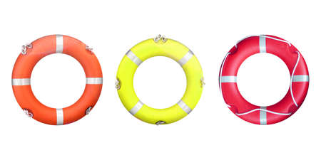 Life buoy isolated over a white background