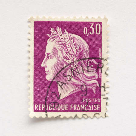 French stamp from France (in European Union)の写真素材